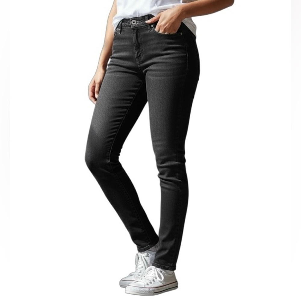 THE LIMITED 917 DENIM 10 Gray Black Wash Skinny Jeans Contrast Stitch R $78